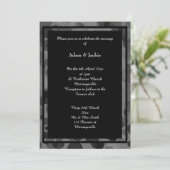 SILVER BLACK EELEGANT BOKEH ONTWERPLAYER WEDDING KAART (Staand voorkant)