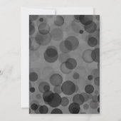 SILVER BLACK EELEGANT BOKEH ONTWERPLAYER WEDDING KAART (Achterkant)