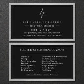 Silver & Black Electrical Services Electrician Visitekaartje