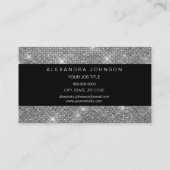 Silver Black Elegant Sparkly Eyelash Extensions Visitekaartje (Achterkant)