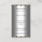 Silver Black Elegant Visitekaartje Silver Black (Achterkant)