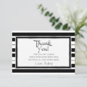 Silver, Black en White Striped - Kaarten (Staand voorkant)