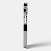 Silver Black Floral Swirls Case-Mate iPhone Case (Achterkant / Rechts)