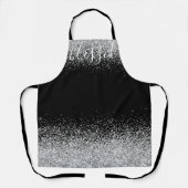 Silver & Black Glam Glitter & Blessed Schort (Voorkant)