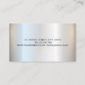 Silver Black Glitter druppelt elaar Elegant Profes Visitekaartje (Achterkant)