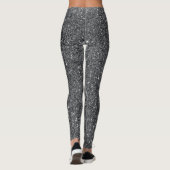 Silver Black Glitter Glam-Leggings Leggings (Achterkant)