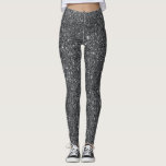 Silver Black Glitter Glam-Leggings Leggings<br><div class="desc">Deze leggings zetten de Glam in glamoureus. Het is een donker zilvergrijs glitterpatroon dat echt lijkt te ontluiken. Draag ze voor casual of verkleedt ze als vakantiekleding. Creëer door Simply Farmhouse Press.</div>