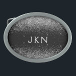 Silver Black Glitter Monogram Girly Name Initials Gesp<br><div class="desc">Zwart en Zilver Sparkle Glitter Monogram Naam Belt Buckle. Dit maakt het perfecte afstuderen,  zoet 16 16th,  18th,  21st,  30th,  40th,  50th,  60th,  70th,  80th,  90th,  100th Birthday,  bruiloft,  vrijgezellenfeest,  jubileum,  baby shower of vrijgezellenfeest cadeau voor iemand die houdt van glamoureuze luxe en chique stijlen.</div>