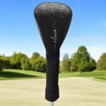 Silver Black Glitter Script Monogram Girly Name Golfheadcover<br><div class="desc">Silver and Black Sparkle Glitter Script Monogram Name Golf Driver Hoesje. Dit maakt de perfecte liefhebbende 16 verjaardag,  bruiloft,  vrijgezellenfeest,  verjaardagsdag,  baby shower of vrijgezellenfeest voor iemand die van luxe glam en stijl houdt.</div>