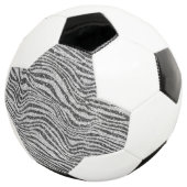 Silver Black Glitzy Zebra Print Glitter          Voetbal (Drie kwart)
