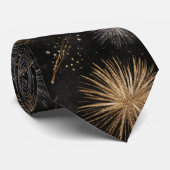 Silver Black Gold  New Year's Celebration Stropdas (Opgerold)