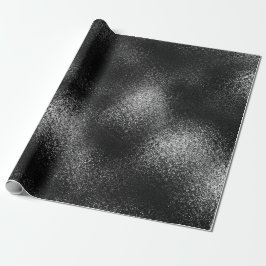 Silver Black Graphite Shiny Glass Ice Vip Cadeaupapier
