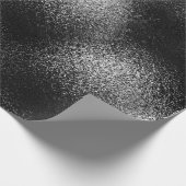 Silver Black Graphite Shiny Glass Ice Vip Cadeaupapier (Hoek)