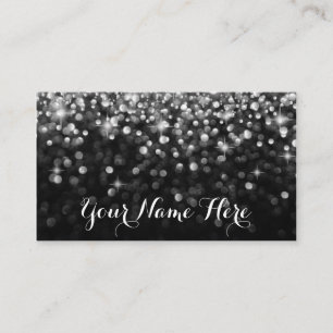 Silver Black Hollywood Glitz Glam Place Card Plaatskaartje