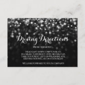 Silver Black Hollywood Glitz Glam Reception Card Informatiekaartje (Achterkant)