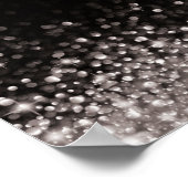 Silver Black Hollywood Glitz Glam Wedding Poster (Hoek)