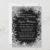 Silver Black Jewel Snowflake Vrijgezellenfeest Kaart (Voorkant)