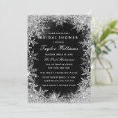 Silver Black Jewel Snowflake Vrijgezellenfeest Kaart (Staand voorkant)