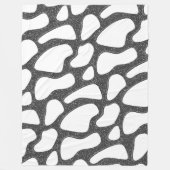 Silver Black koe print Fleece Deken (Voorkant)