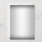 Silver Black Lace en Bow Vrijgezellenfeest Invite Kaart (Achterkant)