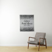 Silver Black Leopard Vrijgezellenfeest Achtergrond Wandkleed (In situ)