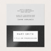 Silver Black Luxury Visitekaartje (Buitenkant ongevouwen)