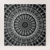 Silver Black Mandala Legpuzzel (Horizontaal)