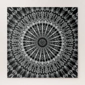 Silver Black Mandala Legpuzzel (Verticaal)