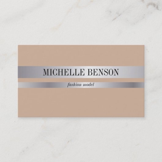 Silver & Black Mode Visitekaartje (Voorkant)