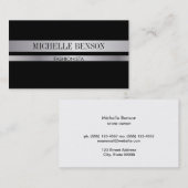 Silver & Black Mode Visitekaartje (Voorkant / Achterkant)