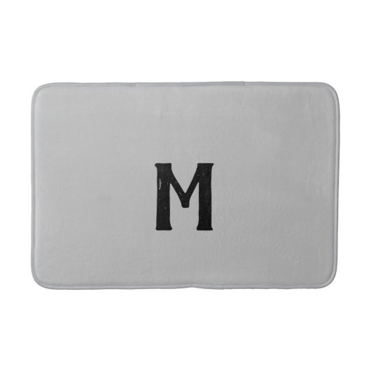 Silver Black Monogram Badmat (Voorkant)