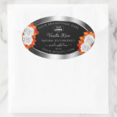 Silver Black Product Label Oranje White Roses Logo (Tas)
