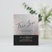 Silver Black Rosegold Confetti Wedding (Staand voorkant)