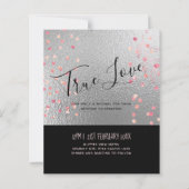 Silver Black Rosegold Confetti Wedding (Voorkant)