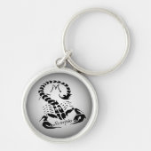 Silver Black Scorpio Zodiac Scorpion Symbool Key Sleutelhanger (Voorkant)