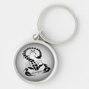 Silver Black Scorpio Zodiac Scorpion Symbool Key Sleutelhanger