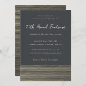 SILVER BLACK SKETCH STRIPTE LINE CORPORATE GEBEURT KAART (Voorkant / Achterkant)