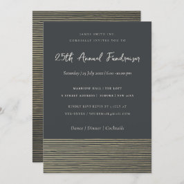 SILVER BLACK SKETCH STRIPTE LINE CORPORATE GEBEURT KAART