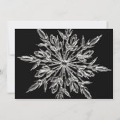 Silver & Black Snowflake-kerstfeest Kaart (Achterkant)