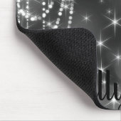 SILVER BLACK SPARKLE DIAMONES Muismat (Hoek)