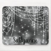 SILVER BLACK SPARKLE DIAMONES Muismat (Voorkant)