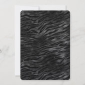 Silver Black Sparkle Zebra Print Kaart (Achterkant)