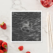 Silver Black Sparkle Zebra Print Servet (Insitu)