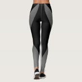Silver Black Sportpasta's met slanke werkout Leggings (Achterkant)