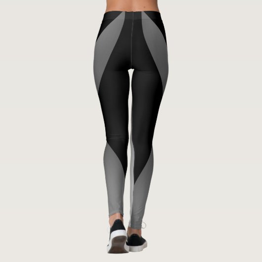 Silver Black Sportpasta's met slanke werkout Leggings (Achterkant)