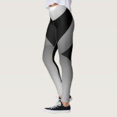 Silver Black Sportpasta's met slanke werkout Leggings (Links)