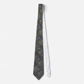 Silver Black Square Shapes Celtic Knotwork Pattern Stropdas