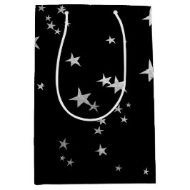 Silver Black Stars Medium Cadeauzakje