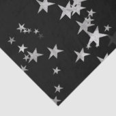 Silver Black Stars Tissuepapier (Detail)