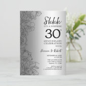 Silver Black Surprise 30e Jubileum Kaart (Staand voorkant)